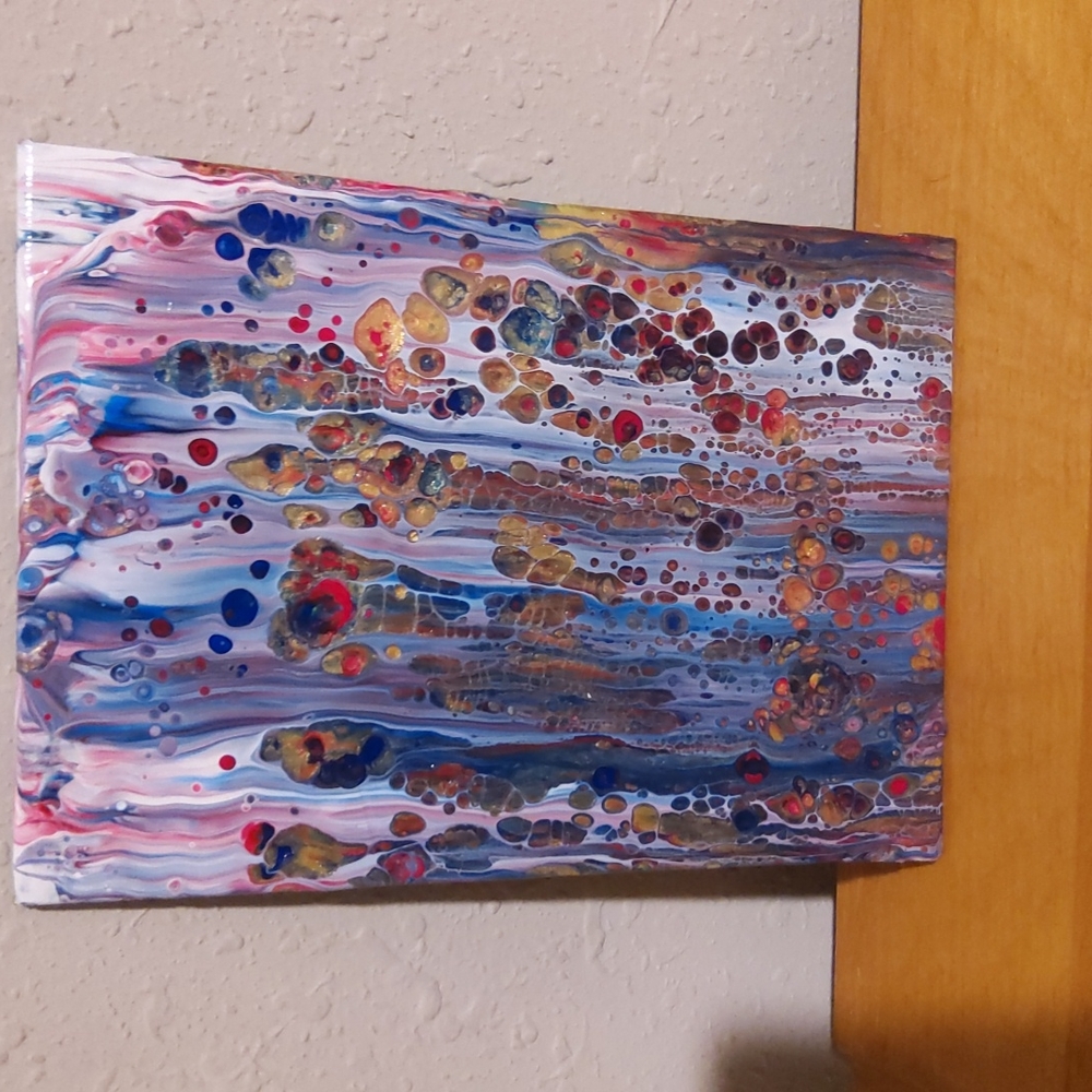 Original acrylic abstract painting-sealed and ready to frame!